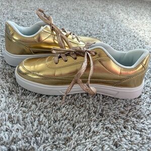 SHEIN Gold Metallic Women’s Sneakers